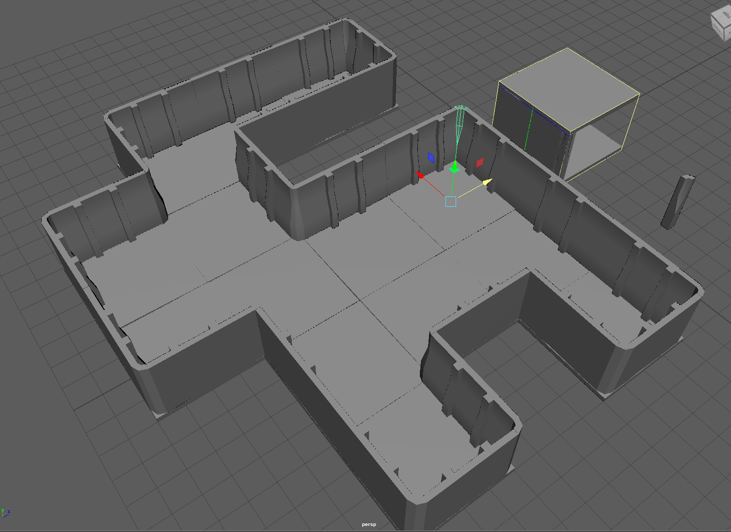 Modular environment assembled with Modbox in Maya